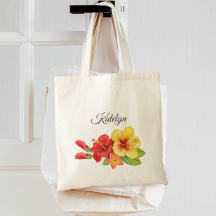 Tote Bag Hibiscus Sirène Florale Tropicale