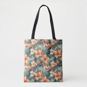 Tote Bag Hibiscus tropicaux audacieux Grande épaule Fourre-