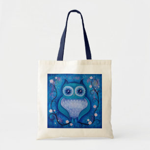 Tote Bag hibou bleu