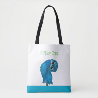 Tote Bag Hibou creusant de corail de cap