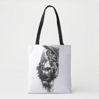 Tote Bag Hibou de beauté dans les montagnes
