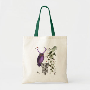 Tote Bag Hibou pourpre avec les andouillers 2