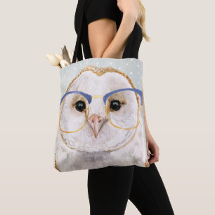 Tote Bag Hibou sage Quatre-Eyed du forestier  