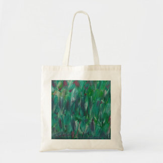 Tote Bag Hidden Green Red White Colorful Abstract Art