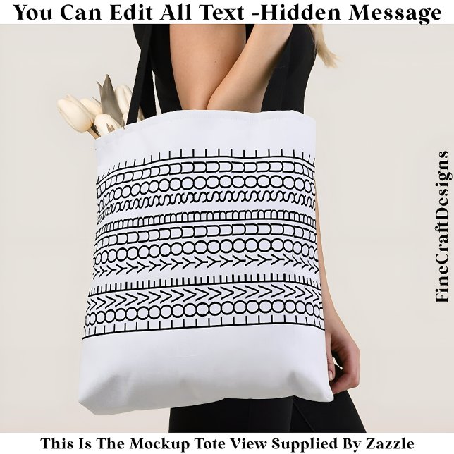 Tote Bag Hidden Message Love Your Soul, Custom 109B Quote (Créateur téléchargé)