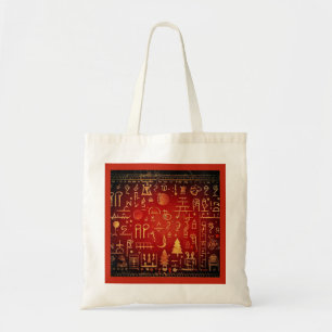 Tote Bag Hiéroglyphes égyptiens de Noël 4
