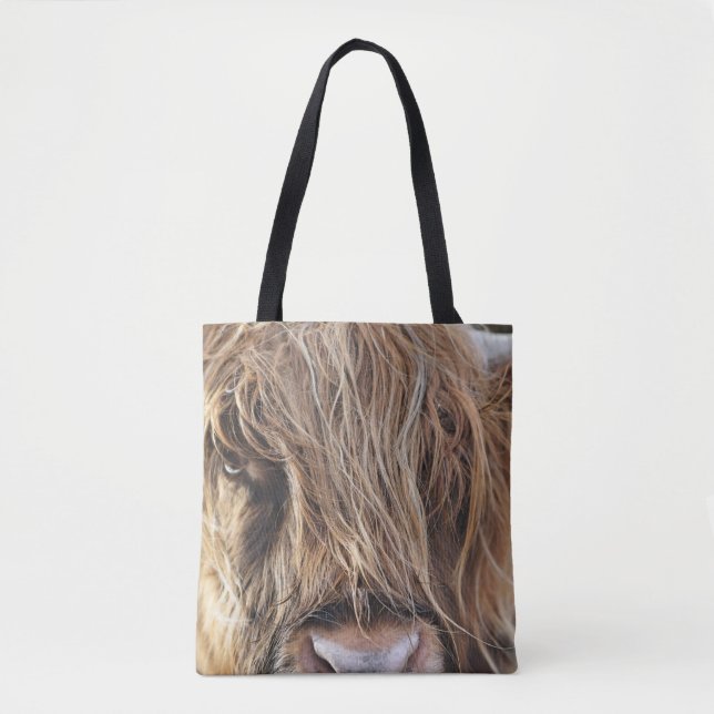 TOTE BAG HIGHLAND CHÂTEAU VACHE FACE (Devant)