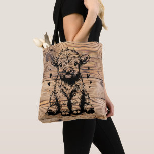 Tote Bag Highland Cow