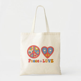TOTE BAG HIPPIE DE PAIX ET D'AMOUR FOURRE-TOUT