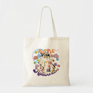 Tote Bag Hippie Halloween Ghost Retro Halloween