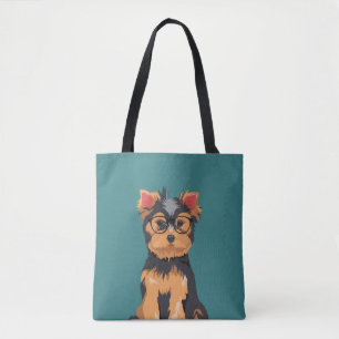 Tote Bag Hippie mignon peu de Yorkshire Terrier