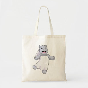 Tote Bag Hippo, mariée au voile