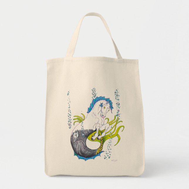 Tote Bag Hippocampe (crâne) (Devant)