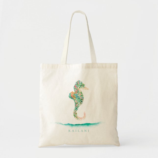 Tote Bag Hippocampe de l'île botanique (Devant)