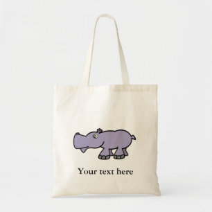 Tote Bag Hippopotame pourpre