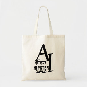 Tote Bag Hipster IA avec lunettes portatives et moustache