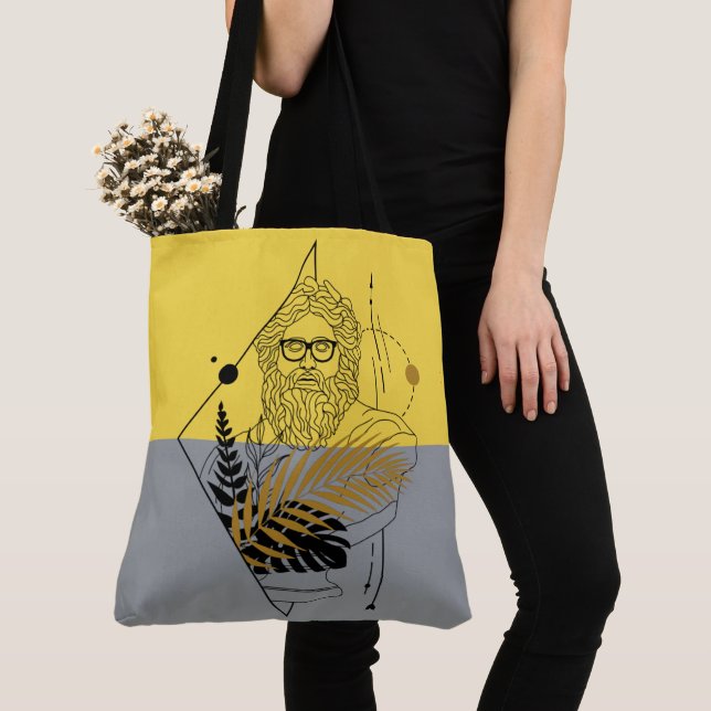 Tote Bag Hipster Olympic God Colorblock (De près)