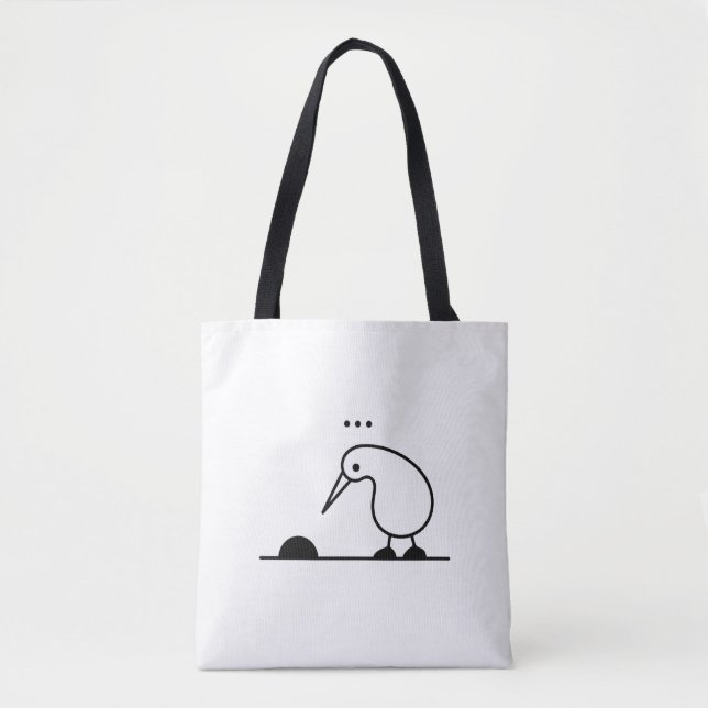 Tote Bag Histoire d'addiction de l'oiseau Kiwi : Évolution  (Devant)