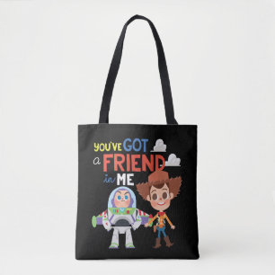 Tote Bag Histoire du jouet   Caricature Buzz et Woody