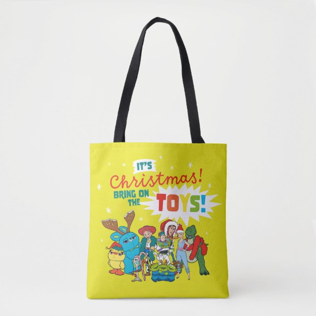 Tote Bag Histoire du jouet | C'est Noël ! Portez les jouets (Devant)