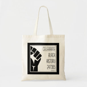 Tote Bag HISTOIRE NOIRE CÉLÉBRÉE 247365 Poing électrique pe