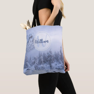 Tote Bag Hiver merveilleux brouillard épinette forêt neige 
