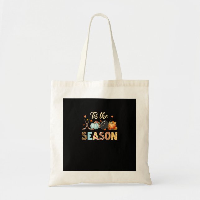 Tote Bag Hockey Tis Saison Citrouille Automne Automne Thank (Devant)