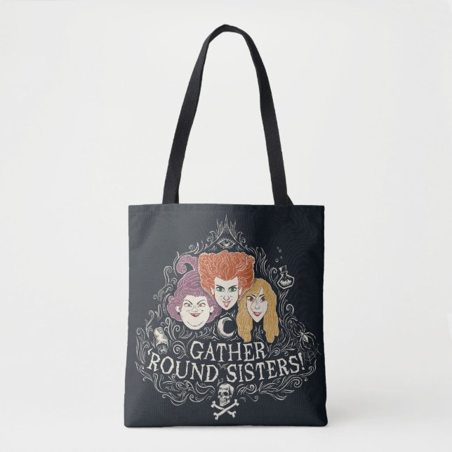Tote Bag Hocus Pocus Rassembler 'Soeurs Rondes (Devant)