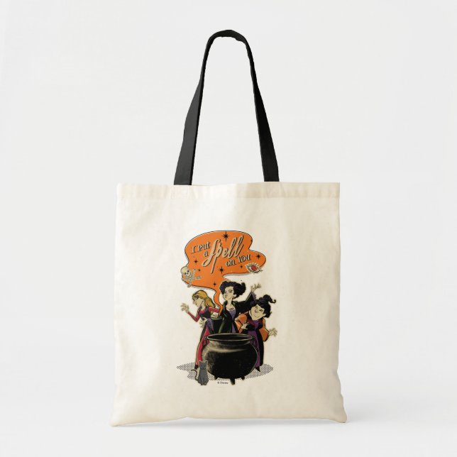 Tote Bag Hocus Pocus Retro Spellcasting Cauldron (Devant)