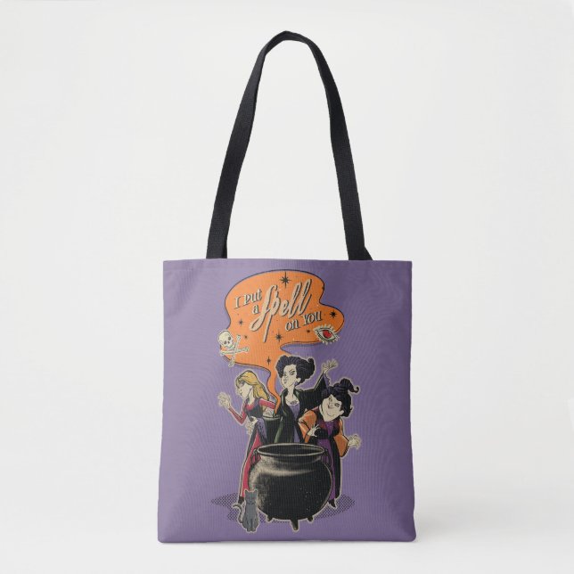 Tote Bag Hocus Pocus Retro Spellcasting Cauldron (Devant)