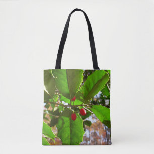 Tote Bag Holly Feuilles II Vacances Nature Botanique