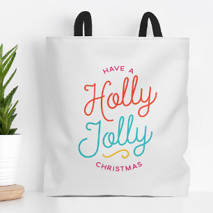Tote Bag Holly Jolly Christmas