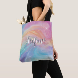 Tote Bag Holographique Iridescente Rainbow Unicorn Personna