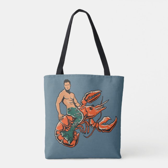 Tote Bag Homard d'équitation de triton (Dos)