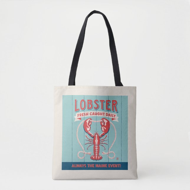 Tote Bag Homard frais pris tous les jours | Maine (Devant)