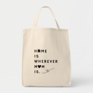 Tote Bag Home Is Wherever Mom Is – Gift For Mom