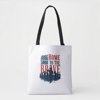 Tote Bag Home of the Brave Salute Tee