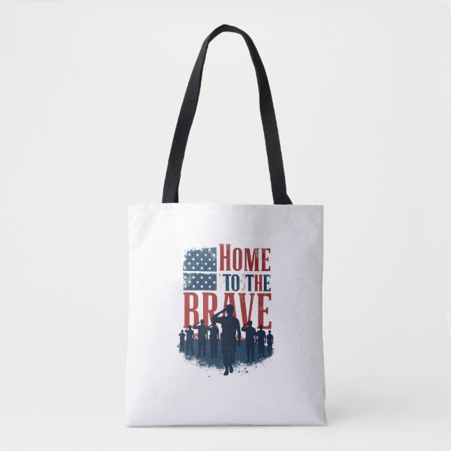 Tote Bag Home of the Brave Salute Tee (Devant)