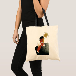 Tote Bag Homme Art Déco Vintage, Boissons Fraîches en Été