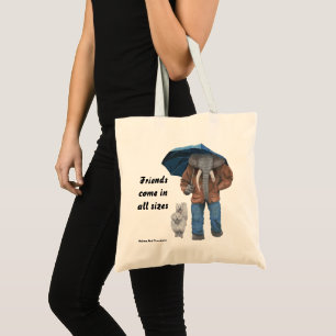 Tote Bag Homme éléphant Marcher Chiens Imaginaire Art Budge