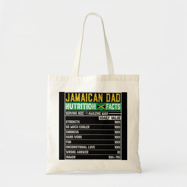 Tote Bag Hommes Jamaïcain Papa Cadeaux Papa Héros Nutrition (Devant)