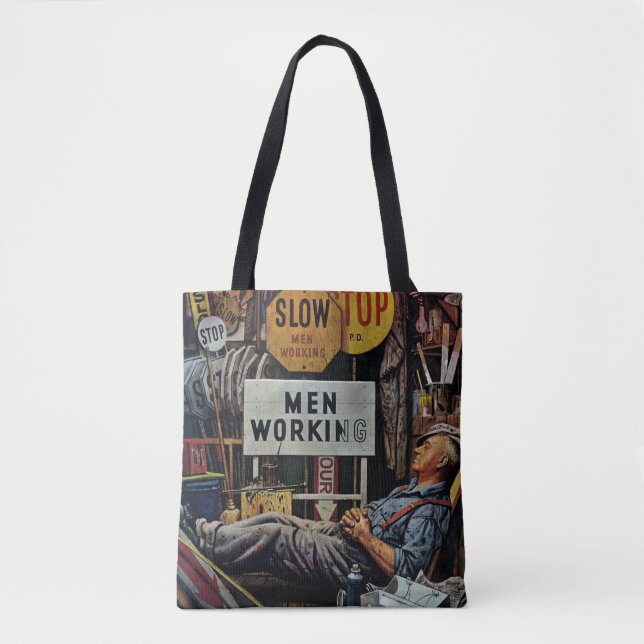 Tote Bag Hommes qui travaillent (Devant)