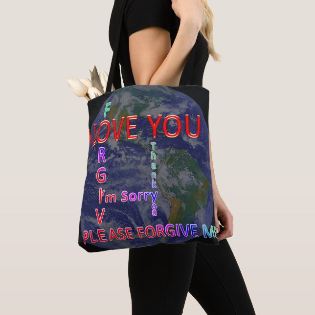 Tote Bag Ho'oponopono Earth (De près)
