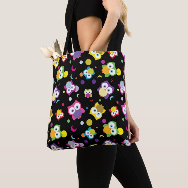 Tote Bag Hoot Owl Woodland Whimscial (De près)