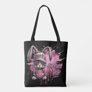 Tote Bag Hops Bunny