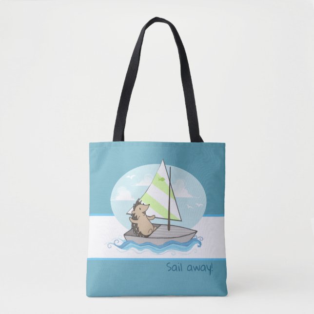 Tote Bag Horatio la voile de hérisson loin (Devant)