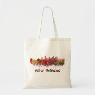 Tote Bag Horizon de la Nouvelle-Orléans en aquarelle