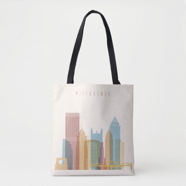 Tote Bag Horizon de ville de Pittsburgh, Pennsylvanie | (Devant)