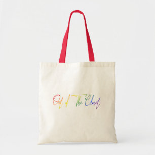 Tote Bag Hors du placard LGBT Arc-en-ciel écriture