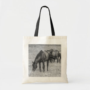 Tote Bag HORSE Animals B&W Budget Fourre-tout